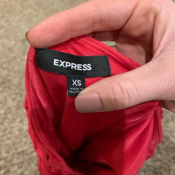 Pink Ruffled Strapless Cocktail Dress - Picture 3 of 3